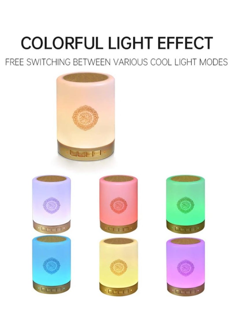ELTRAZONE Quran Smart Touch LED Lamp – Bluetooth Speaker with App Control, Remote, and Rechargeable Night Light in Gold - Image 5