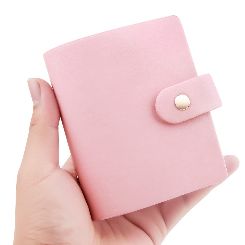 Ruibytree 52 Pockets Small Photo Album 2x3 for Fujifilm Instax Mini Series Instant Film Photos, PU Leather Cover Portable Album for Polaroid Hi-Print Pictures (Pink, 1 Pack) - Image 1