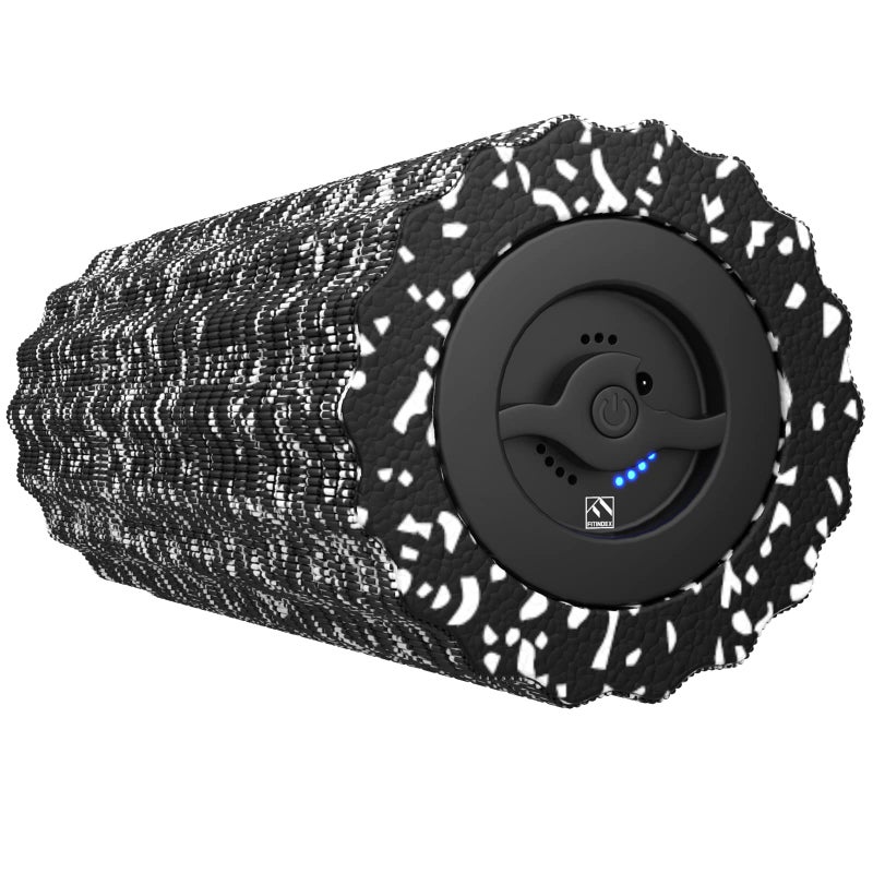 FITINDEX Vibrating Foam Roller for Muscle Deep Tissue, Back Pain Relief, Leg Foot Neck , Exercise, Pilates, Muscle Recovery, Physical Therapy, 4-Speed, Rechargeable, Black - Image 1