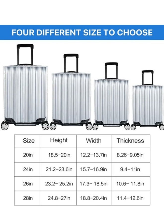 Luggage Cover,3 Pieces Clear PVC Suitcase Covers Protector For Tsa Approved,Suitcase Cover Set For 20 24 28 Inch Luggage - Image 2