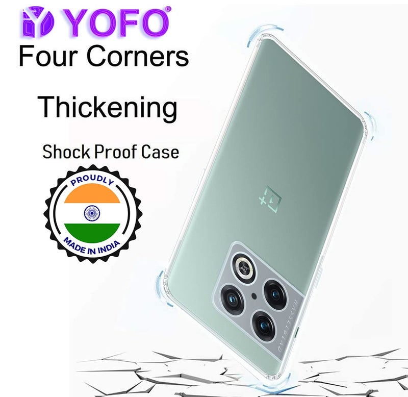 YOFO Back Cover for OnePlus 10 Pro (5G) (Flexible|Silicone|Transparent|Dust Plug|Camera Protection) - Image 4