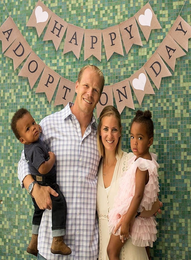 WAWOO Happy Adoption Day Burlap Banner - Gotcha Day Decorations, Pet Party, Dog Birthday, Cat Rescue, Welcome Pet Decoration - Image 5