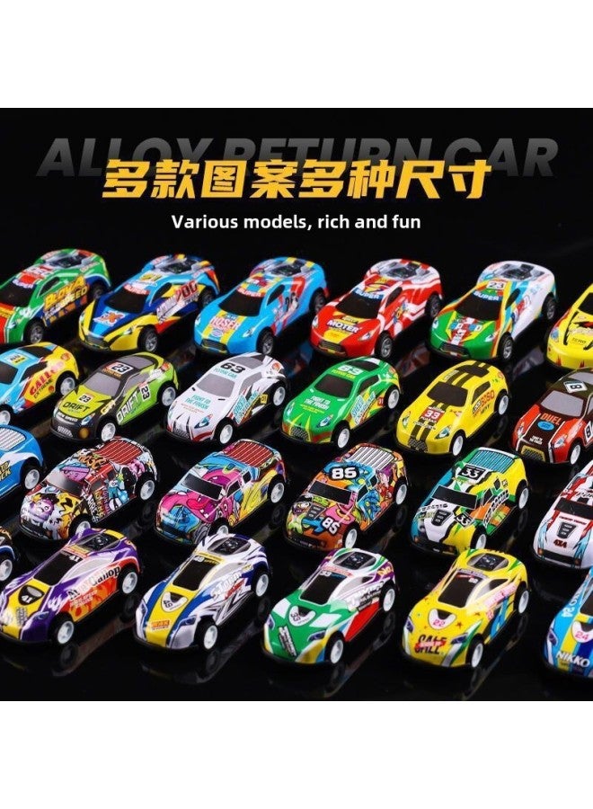 TikTok Explosions Alloy Car Iron Car Children's Toy Simulation Model Ornaments Bulk Back Car Car Car-Color:6.8cm Off-road Fire Series (2000/bag)  - Image 2