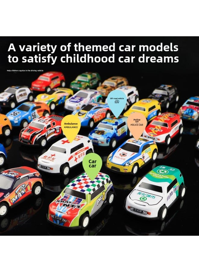 TikTok Explosions Alloy Car Iron Car Children's Toy Simulation Model Ornaments Bulk Back Car Car Car-Color:6.8cm Off-road Fire Series (2000/bag)  - Image 3