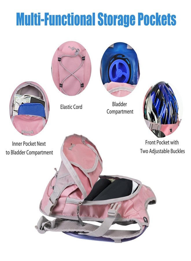 Zavothy Lightweight Hydration Backpack with 2L Water Bladder Water Backpack Hydration Pack for Cycling Running Biking Hiking Backpack Pink - Image 4