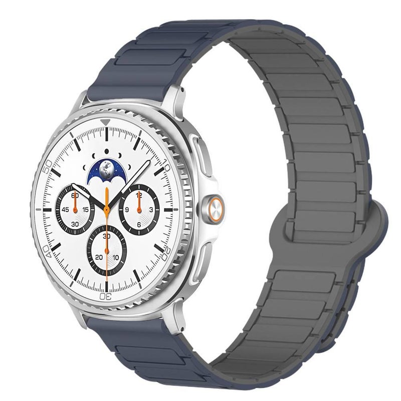سوار ساعة ذكية رياضي من السيليكون متوافق مع Samsung Galaxy Watch 8 بملاءمة قابلة للتعديل وحزام ناعم للاستبدال اليومي باللون رمادي قابل للتعديل لترتيب الأغراض للاستخدام العملي - Image 1