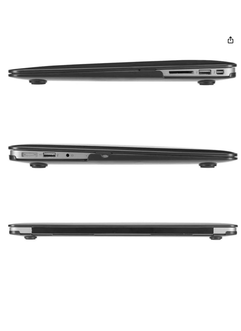 Generic - 1pcs for MacBook Air 13 inch Case (Models: A1466 & A1369, Older Version 2010-2017 Release) Protective Plastic Hard Shell Case Matte Cover (Black) - Image 1