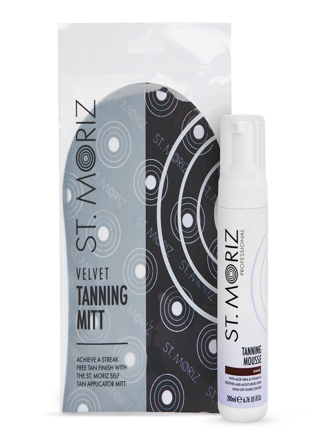 St. Moriz St Moriz Professional Dark Self Tanner Mousse with Tanning Mitt Bundle - Sunless Instant Self Tanning Foam with Vitamin E for Moisturizing (6.76 fl oz) - Image 1
