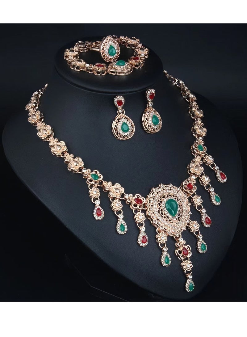 A set of four exquisite jewellery, noble and elegant, suitable for banquets, dances and other occasions, and can be used as a gift for women - Image 2