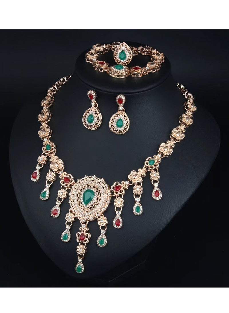 A set of four exquisite jewellery, noble and elegant, suitable for banquets, dances and other occasions, and can be used as a gift for women - Image 3