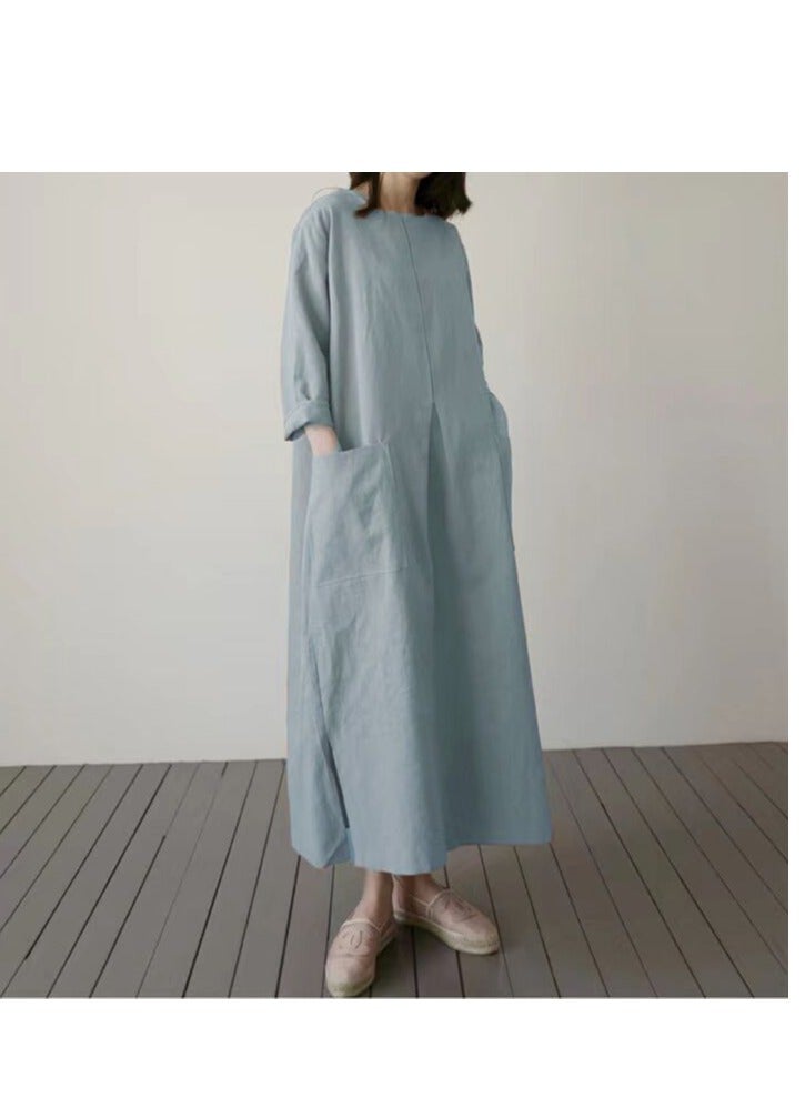 New Fashion Solid Long Sleeves Women's Casual Dress  Dress  - Image 1