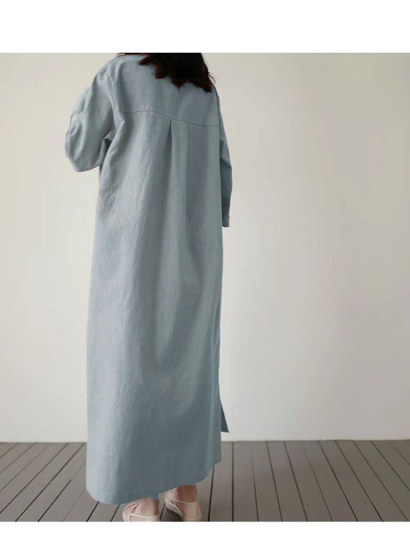 New Fashion Solid Long Sleeves Women's Casual Dress  Dress  - Image 2