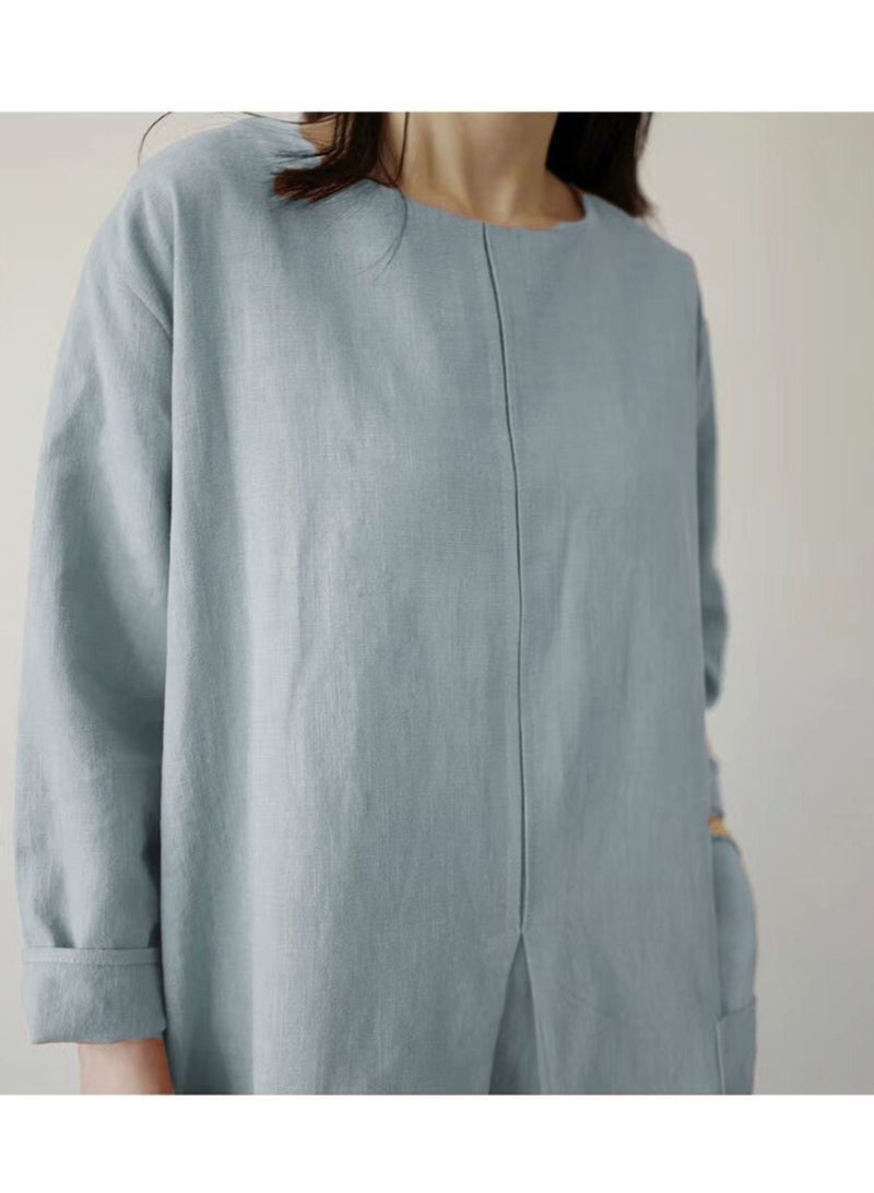 New Fashion Solid Long Sleeves Women's Casual Dress  Dress  - Image 5