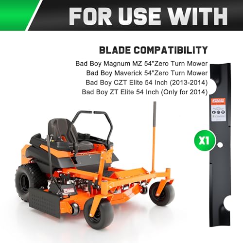 Grasscool 038-0005-00 54 inch Magnum MZ Zero Turn Mower Blades Compatible with Bad Boy Maverick ZTR ZT Elite 54" Lawnmower Replace for 038-0001-00 - Image 2