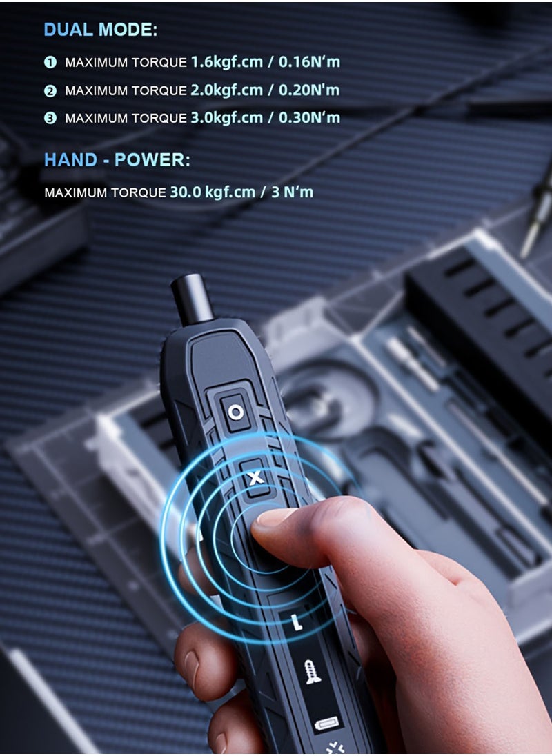 EzzySo Electric Screwdriver Set 180 in 1 Smart Cordless Screwdriver Kit 3 Torque Power Screwdrivers with 162 Precision Bits for Computer Laptop Phone PS5 Xbox Watch Jewelry Eyeglasses  - Image 3