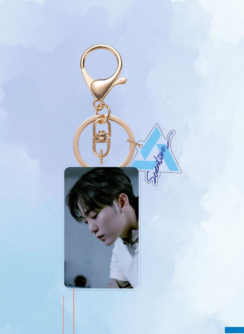 سلسلة مفاتيح أكريليك للصور اللانهائية من مجموعة الصبي الكوري 70 * 42 مللي متر