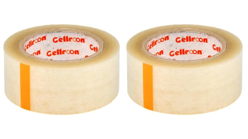 Cellroon Transparent Cello Tape For Packing (2 Inch / 130 Meter) Bopp Self Adhesive Tape Rolls, Packaging Tape For Home, Office, And Industrial Use (Pack of 2) - Image 1
