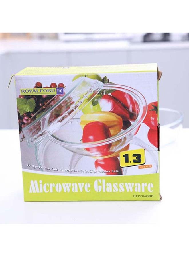 Royalford Glass Mixing Bowl Clear 1.3Liters - Image 4