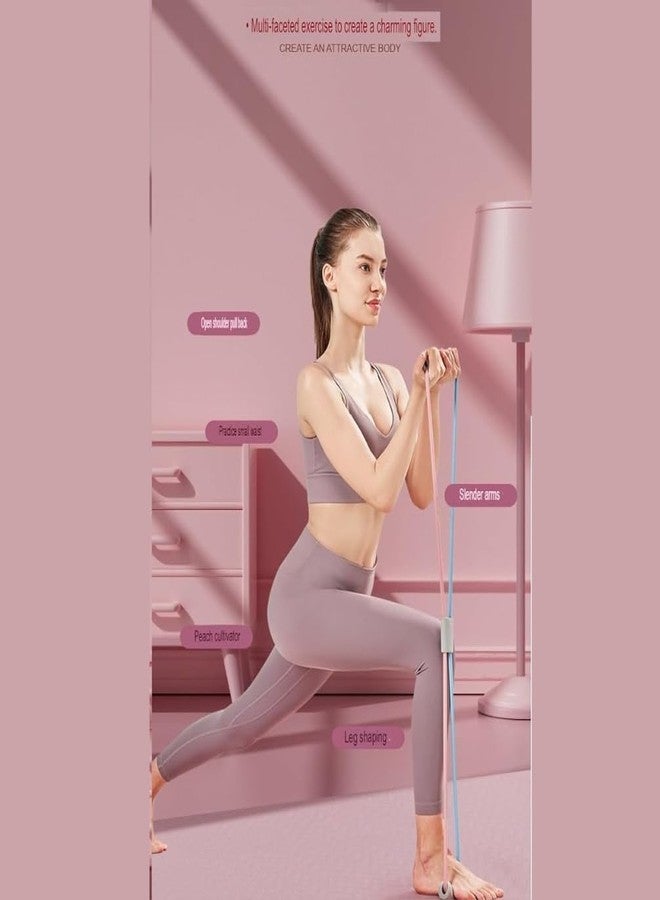 KESESU Figure 8 Toner Resistance Exercise Tube Band, Tensioner Stretch with Shoulder Arm Elastic Band for Chest Expansion Exercises, Yoga, Home Exercises (Pack of 1) - Image 3