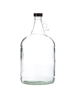 Clear glass liquid storage bottle - 3 liters