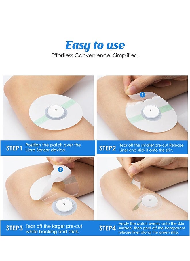 Lemon 20 Pieces Waterproof Sensor Covers for Freestyle Libre1/2/3 Sweatproof CGM Sensors Adhesive Patches, Adhesive Waterproof Patches Transparent Breathable Sensor Fixing Stickers Anti-Drop Sports Patches  - Image 4