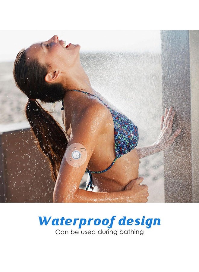 Lemon 20 Pieces Waterproof Sensor Covers for Freestyle Libre1/2/3 Sweatproof CGM Sensors Adhesive Patches, Adhesive Waterproof Patches Transparent Breathable Sensor Fixing Stickers Anti-Drop Sports Patches  - Image 5