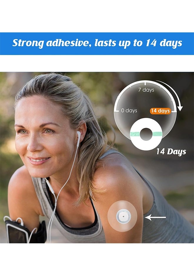 Lemon 20 Pieces Waterproof Sensor Covers for Freestyle Libre1/2/3 Sweatproof CGM Sensors Adhesive Patches, Adhesive Waterproof Patches Transparent Breathable Sensor Fixing Stickers Anti-Drop Sports Patches  - Image 2