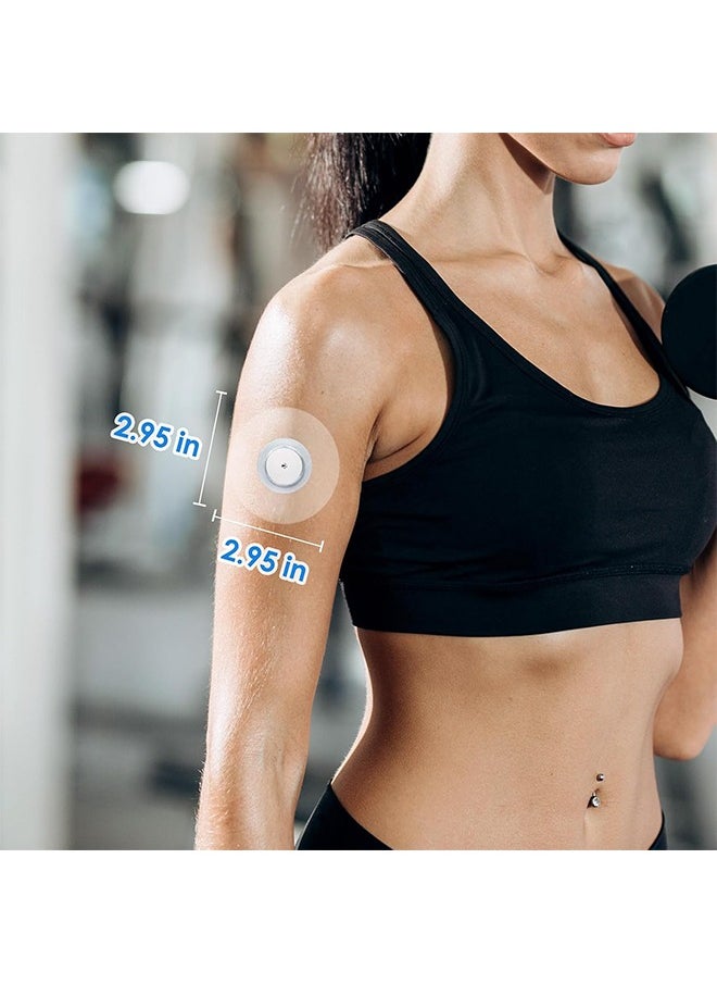 20 Pieces Waterproof Sensor Covers for Freestyle Libre1/2/3 Sweatproof CGM Sensors Adhesive Patches, Adhesive Waterproof Patches Transparent Breathable Sensor Fixing Stickers Anti-Drop Sports Patches