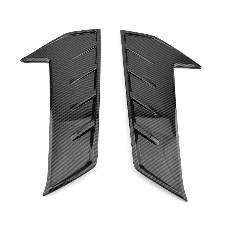 JUIVEEL Carbon Fiber Style Fog Light Lamp Side Cover Fender Trim Decorative Sticker Bumper Side Decal Sticker Compatible with Hyundai Elantra CN7 N Line Accessories