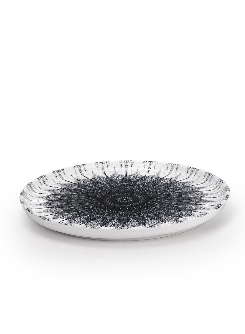 Edessa Cosmo 20cm Ceramic Dessert Plate, Black & White (Set of 6) - Image 4