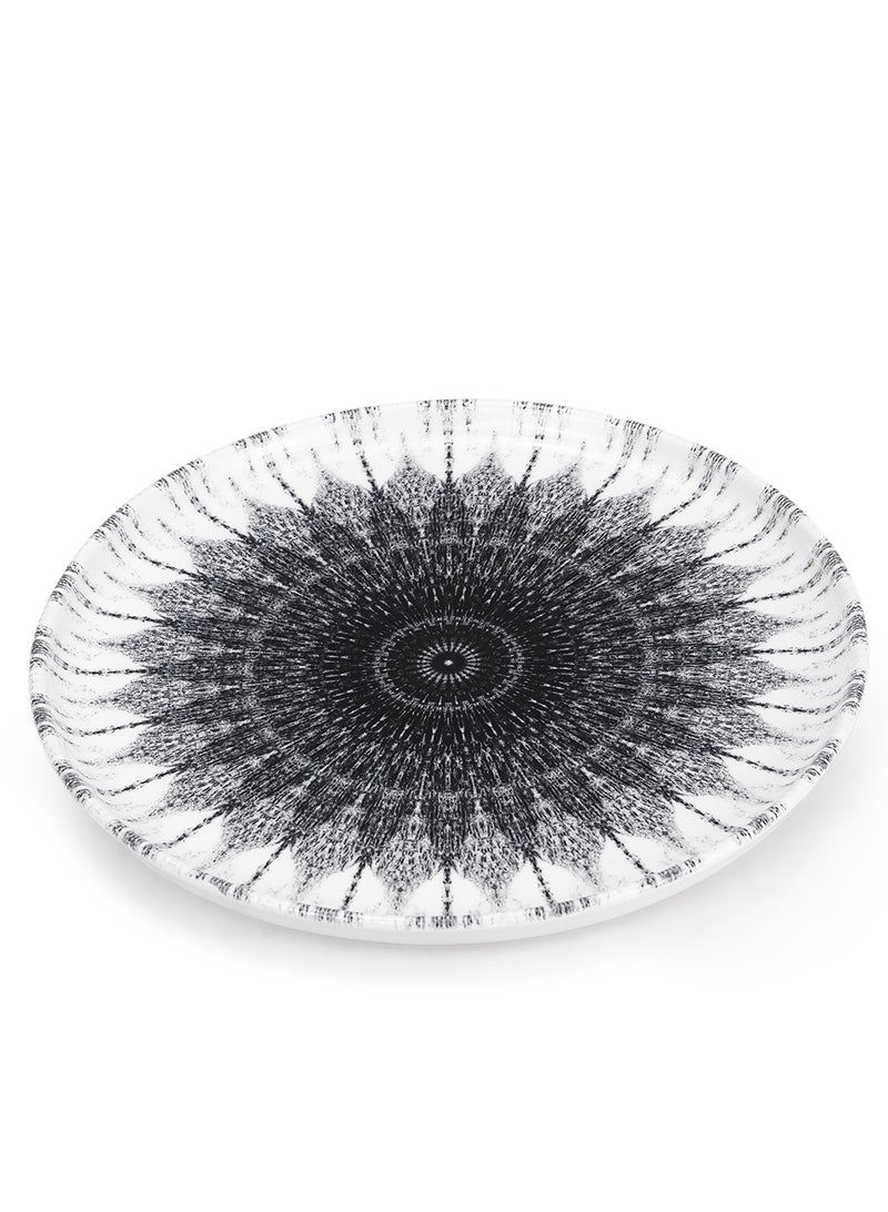 Edessa Cosmo 20cm Ceramic Dessert Plate, Black & White (Set of 6) - Image 3