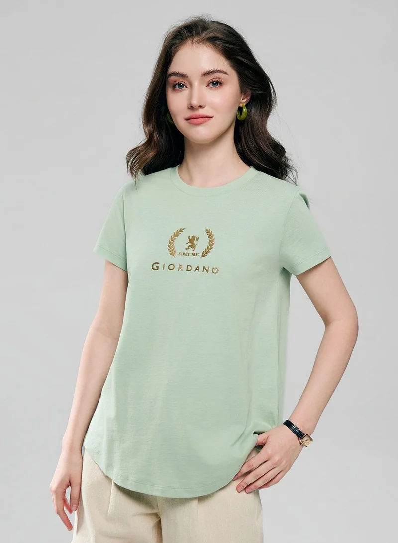 Women’s Regular Fit Cotton Crew Neck Printed Tee