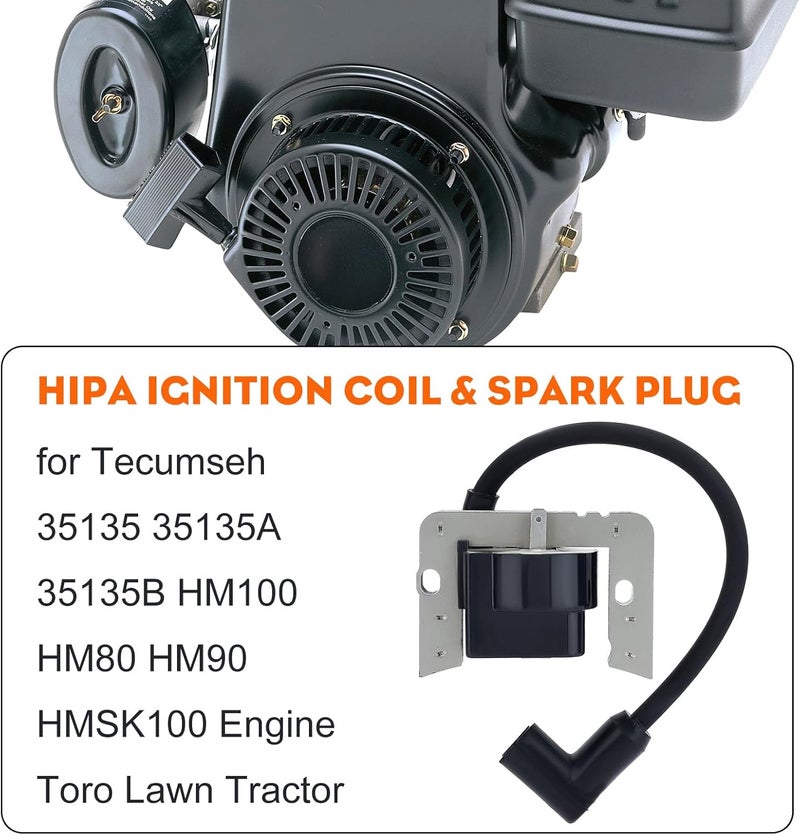 Hipa 35135 35135A 35135B Solid State Ignition Coil Module for Tecumseh HMSK80 HMSK90 HM80 HM90 HM100 OHV12 OHV13 OHV125 OVM120 OVXL120 OVXL125 TVM195 TVM220 10Hp Engine Snowblower Lawn Tracter - Image 2