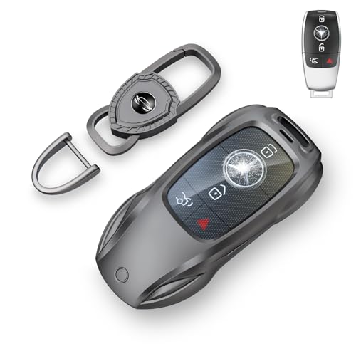 saxsion for Benz Key Fob Cover,Fit A B C E G S R Class SL SLC CLS CLA GLB GLC GLE GLS AMG CLK ML SLK Key Case Shell (Classic Black，for Benz-A) - Image 1