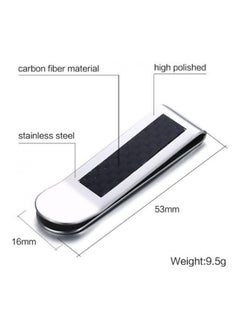 NIBEMINENT Money Clip Credit Card Holder Silver/Black  - Image 2