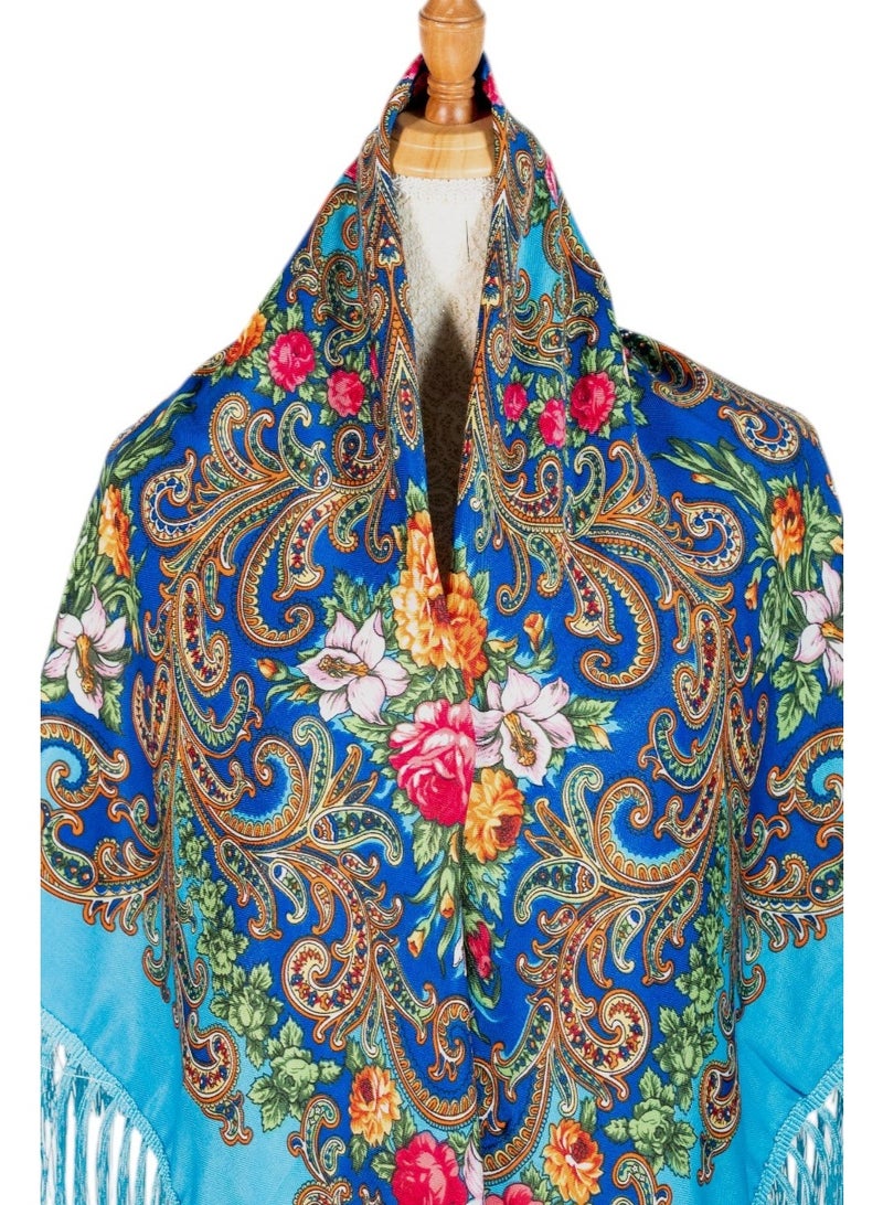 D'Daniela Agnessa Women's Eastern European Cotton Tassel Shawl - Image 3