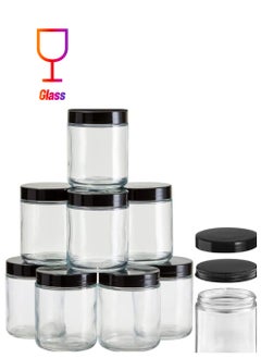 Piccasio PICCASIO™ Round Glass Jar, Reusable Food Storage Containers with Lids, Empty Canister Set, Modern Decorative Canning Jar with Wide Mouth for Coffee, Spice, Candy, Cookie, Herbs, Powder, Liquid,  - Image 1