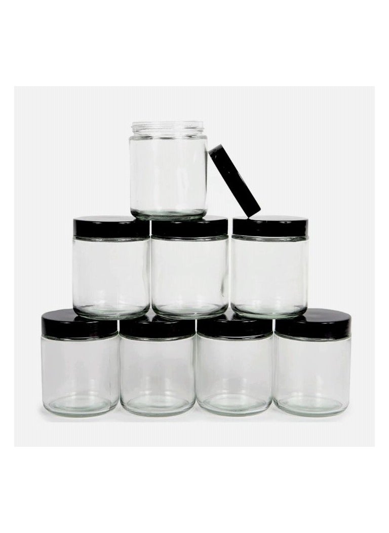 Piccasio - PICCASIO™ Round Glass Jar, Reusable Food Storage Containers with Lids, Empty Canister Set, Modern Decorative Canning Jar with Wide Mouth for Coffee, Spice, Candy, Cookie, Herbs, Powder, Liquid, - Image 1