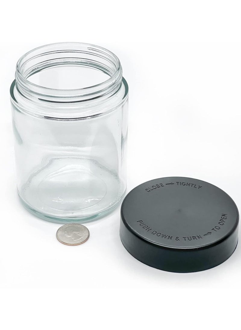 Piccasio - PICCASIO™ Round Glass Jar, Reusable Food Storage Containers with Lids, Empty Canister Set, Modern Decorative Canning Jar with Wide Mouth for Coffee, Spice, Candy, Cookie, Herbs, Powder, Liquid, - Image 1
