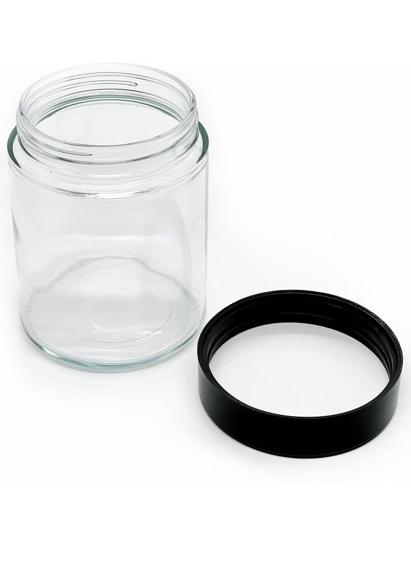 Piccasio - PICCASIO™ Round Glass Jar, Reusable Food Storage Containers with Lids, Empty Canister Set, Modern Decorative Canning Jar with Wide Mouth for Coffee, Spice, Candy, Cookie, Herbs, Powder, Liquid, - Image 1