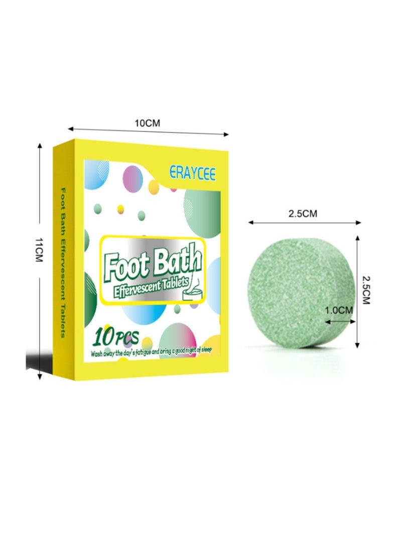 ERAYCEE - 10 Pcs Foot Soak Spa Tablets Foot Care Foot Spa Relax Massage Tablets Foot Care Relax Massage, Cleansing Tablets Helps Restore Foot Health, Promote Metabolism - Image 1