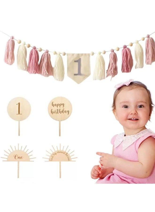 Baby Birthday Party Hat and Banner Set – First Birthday Decoration Kit for Boys & Girls, Photo Props and Party Supplies - Image 2