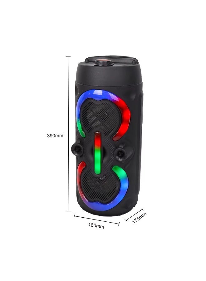 singe SING-E ZQS4292 Dual 4 inch Wireless BT 5.0 Altavoz Outdoor Party Speaker Portable Music Player Rgb Color Lights - Image 2