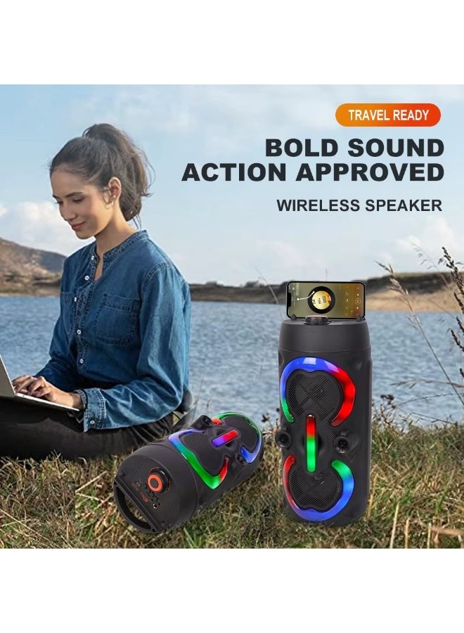 singe SING-E ZQS4292 Dual 4 inch Wireless BT 5.0 Altavoz Outdoor Party Speaker Portable Music Player Rgb Color Lights - Image 4