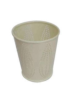 Elan ELAN Metal Handcrafted Astral Tealight Candle Holder Home Office Dcor Decorative Gift Items Votive Candle Holder Leaf Design (Set of 5, Ivory)  - Image 2