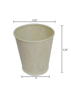 Elan ELAN Metal Handcrafted Astral Tealight Candle Holder Home Office Dcor Decorative Gift Items Votive Candle Holder Leaf Design (Set of 5, Ivory)  - Image 3