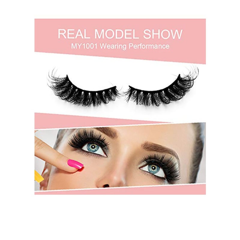 SOLARAE 10pair Mink Eyelashes 15mm Lashes Fluffy Messy 3D False Eyelashes Dramatic Long Natural Lashes Makeup Mink Lashes - Image 4