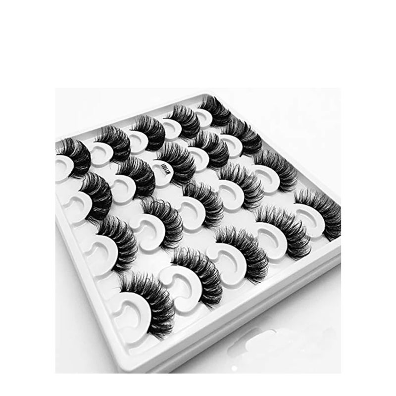 SOLARAE 10pair Mink Eyelashes 15mm Lashes Fluffy Messy 3D False Eyelashes Dramatic Long Natural Lashes Makeup Mink Lashes - Image 1