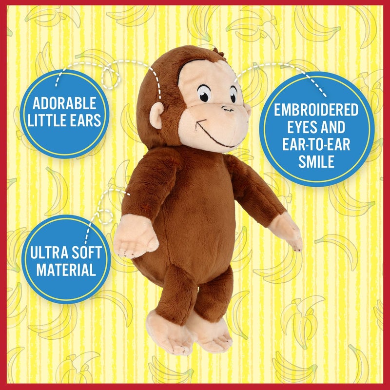 Kids Preferred Curious George Monkey Stuffed Animal Plush Toys Soft Cutest Cuddle Plushie Gifts for Baby and Toddler Boys and Girls - 8 Inches - Image 3