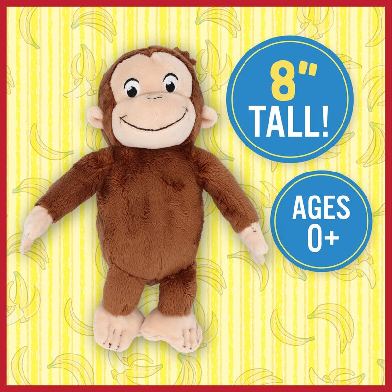 Kids Preferred Curious George Monkey Stuffed Animal Plush Toys Soft Cutest Cuddle Plushie Gifts for Baby and Toddler Boys and Girls - 8 Inches - Image 5